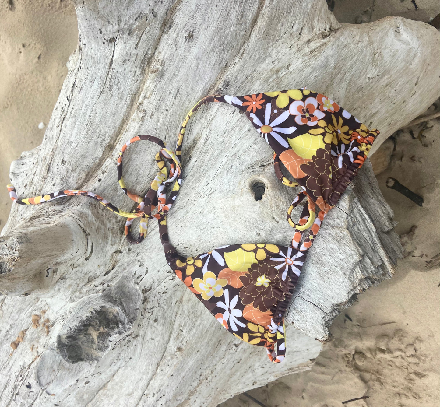 Vintage Floral Triangle Neckholder Top